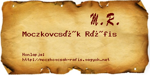 Moczkovcsák Ráfis névjegykártya